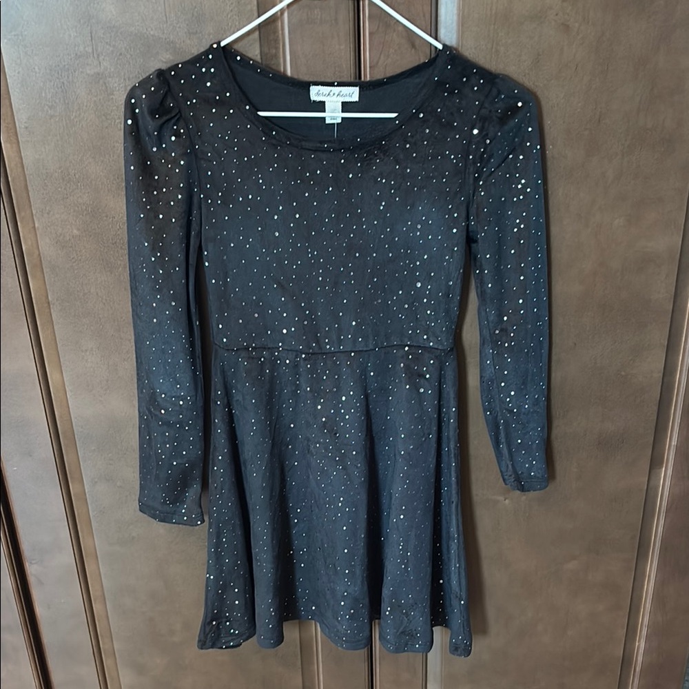 Black Sparkle Kids Dress